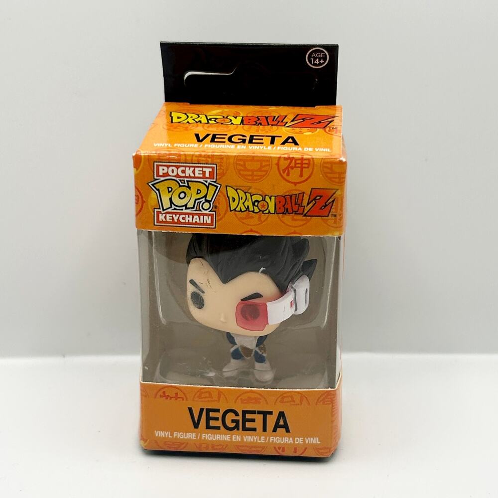 Funko Dragon Ball Z Vegeta Saiyan Prince Pocket Pop Keychain Anime w Red Scouter